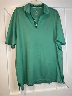 Tommy Bahama Men’s Green Polo Shirt with Embroidered Logo